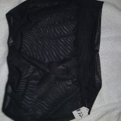 Black mesh cover up skirt