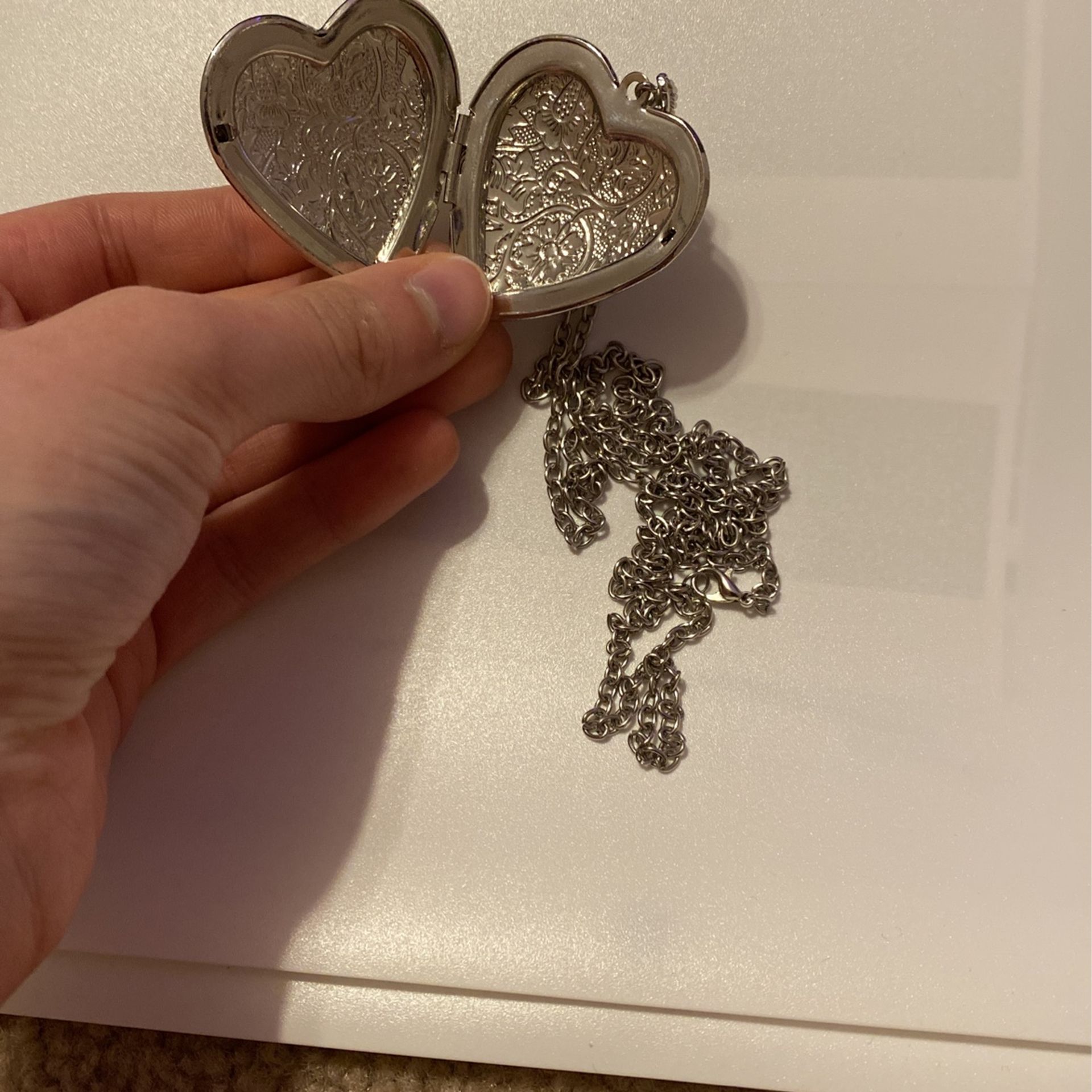 Large Heart Locket Necklace