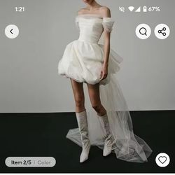 Elegant Bride A Line Dress - Short Dress For Reception