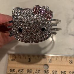 NEW Hello Kitty Bracelet With Rhinestones Gems Pink Now