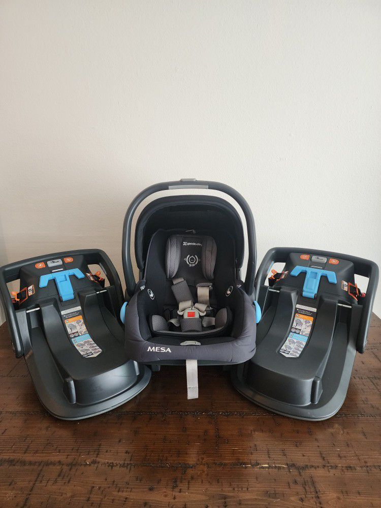 MESA Infant Car Seat - Jake (Black) + 2 MESA Base

