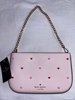 Kate Spade heart pochette pink bag