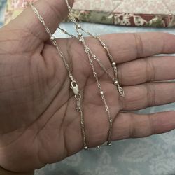Real 925 Sterling Silver Ball Chain Necklace $50