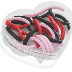 Eyelash Curler Refills with a Heart-Case, 30PCS Colorful Eyelash Curler Pads, Compatible with Universal Eye Lash Curler, Soft and Elastic to Create an