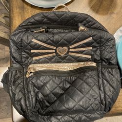 Black And Gold Cat Backpack 