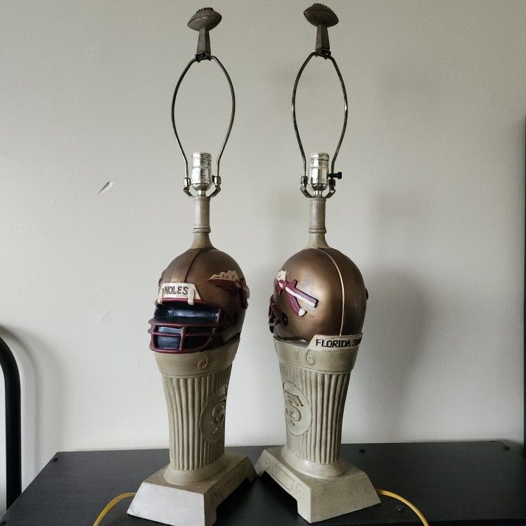 FSU Vintage Table Lamps Set Florida State