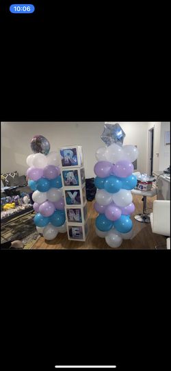 Balloon arch’s and columns & name boxes!