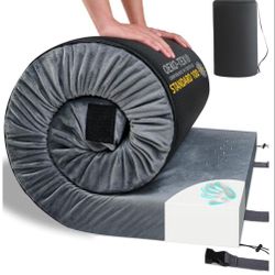 NEW! CertiPUR-US Memory Foam Camping Mattress Pad Portable Roll Up Mattress for Adults Sleeping Mat Cot Mattress Pad