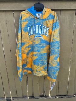 Los Angeles Chargers Blue/Gold Static Zubaz NFL Team Apparel Mens NWT Hoodie 2XL