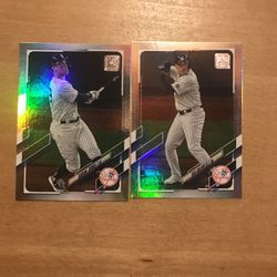 2021 TOPPS SERIES 1 YANKEES 2 CARD FOIL LOT