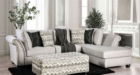 Sectional sofa and Ottoman @Elegant Furniture