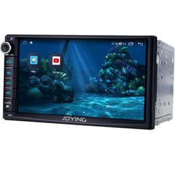JOYING 7 Inch Touchscreen Double Din Car Stereo Android 10 Octa Core Car Navigation in-Dash Car Audio Receiver 4GB+64GB Newest UI Support Butoon 7-Col