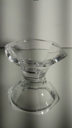 VERA WANG - WEDGWOOD CRYSTAL VOTIVE/ CANDLE HOLDER 5"×3"  - B88