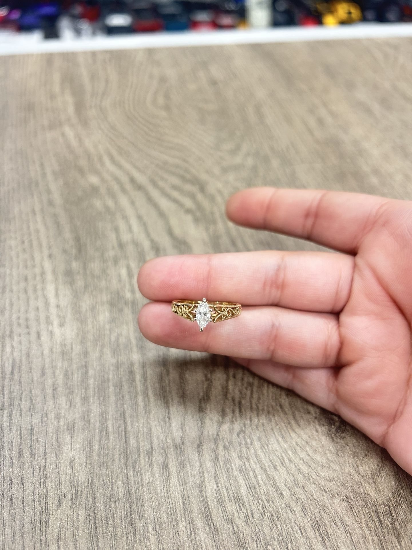 ShaneCo 14k Gold VS2 Diamond Ring