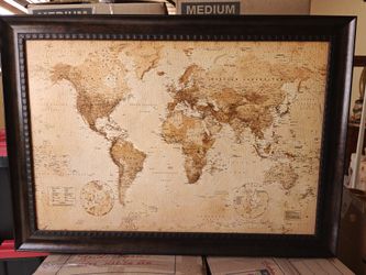 Custom-Made Framed World Map