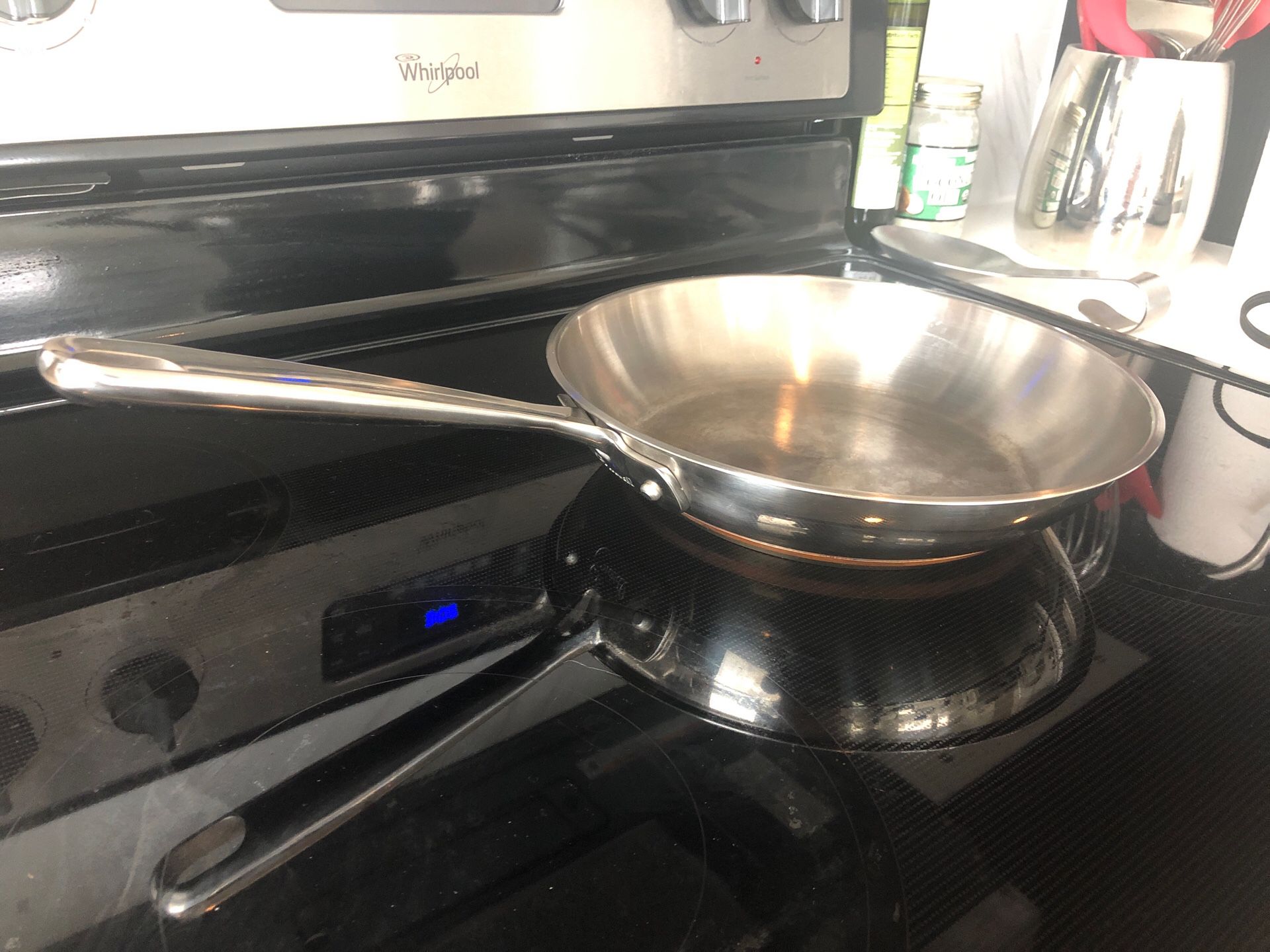 10 inch stainless fry pan copper band Emeril