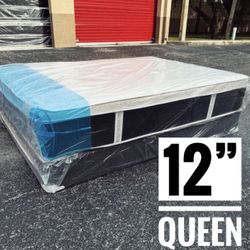 NEW Mattress Queen Size Plush Pillowtop and Box Spring // 2PC