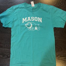 Mason High school Bulldogs Medium Youth Teal T shirt top shirt sleeve
