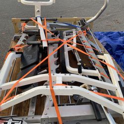 Smith machine with cable pulley’s and weights stack .