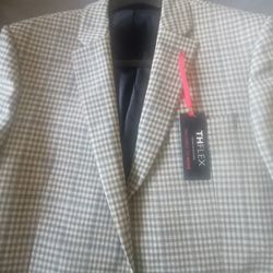 Tommy Hilfiger Mens Suit Jacket Gray Size 44 Brand New 