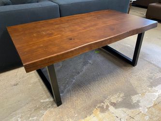 STEVE SILVER CO. Dark Brown Live Edge Coffee Table