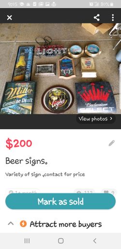 Lot of beer signs..sell all together