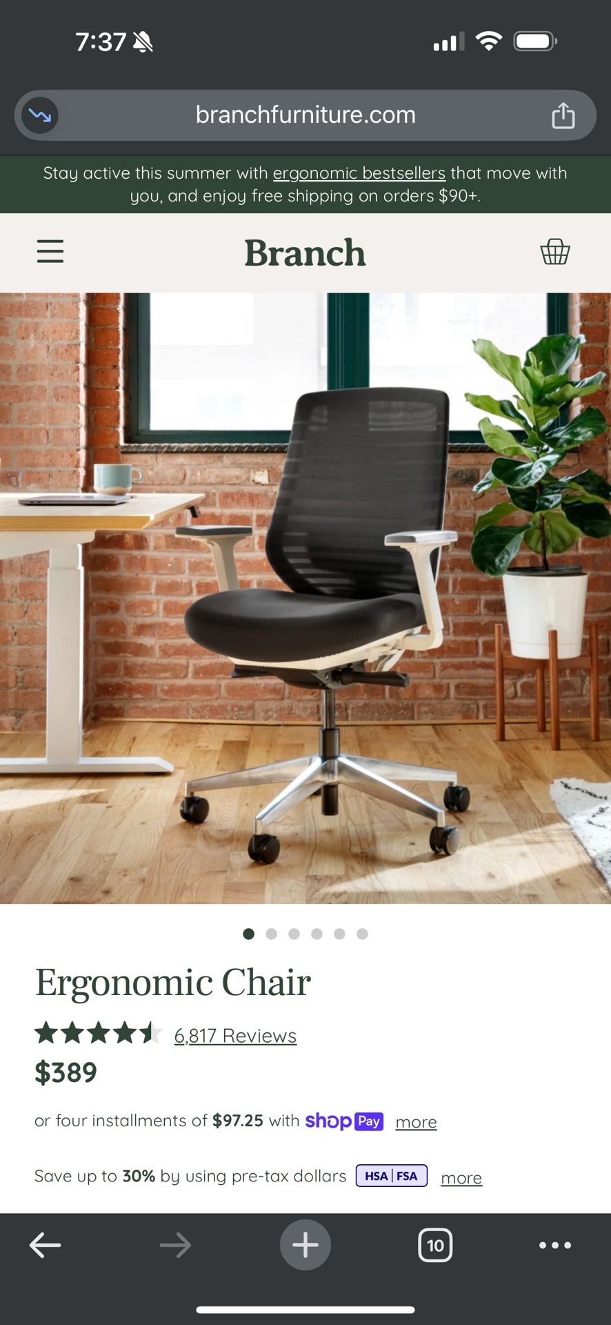 Branch Ergonomic Chair - White