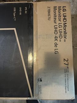 LG 27” 4k UHD Monitor 