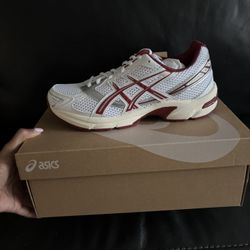 Brand New ASICS Gel-1130 White Red Dahlia 