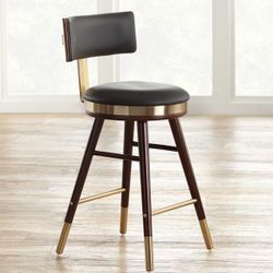 Four Parker 25 1/2" Black Leather Counter Stool $200 Each