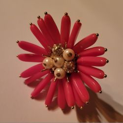 Very Rare and Unique Kate Spade New York Field Day Pink Flower Ring 