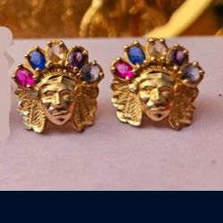 Gold Indian Earrings 