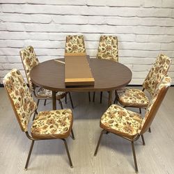 Vintage MCM Dining Table & Chairs Set