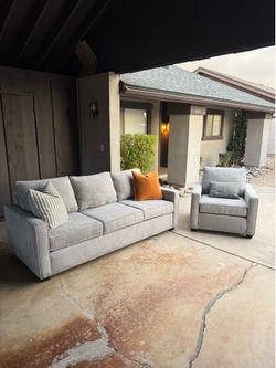Living spaces sofa + chair ( delivery available )