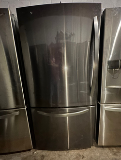 Stainless Steel French Door Fridge with LED Lighting