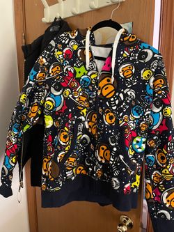 Worn 1x Bathing Ape Hoodie Sz X-Large XL