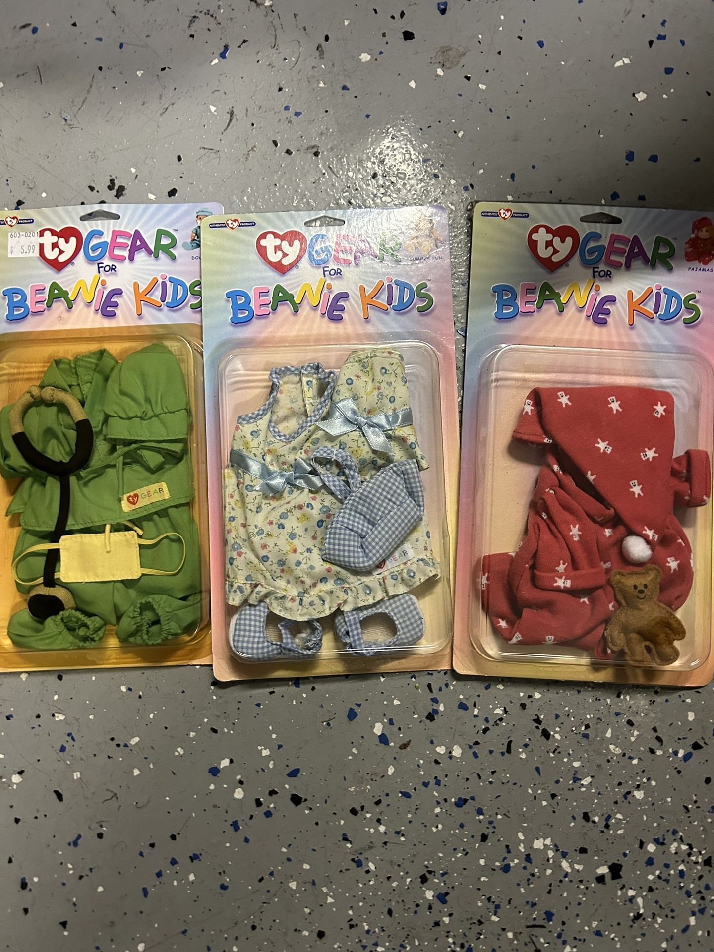 Lot of 3 TY Gear For Beanie Kids DOCTOR Outfit NEW Sealed Doll Clothes Uniform