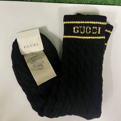 Gucci Black Comfy Socks Size Large NWT Brand New
