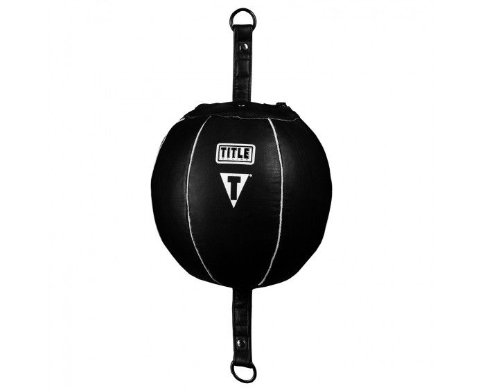 TITLE Boxing Leather Quick Strike Double End Bag