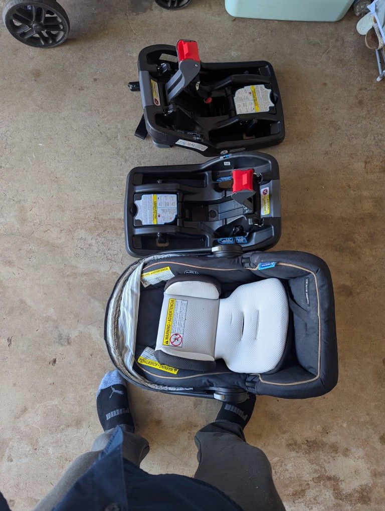 New Born To Infant Car Seat, And Two Bases