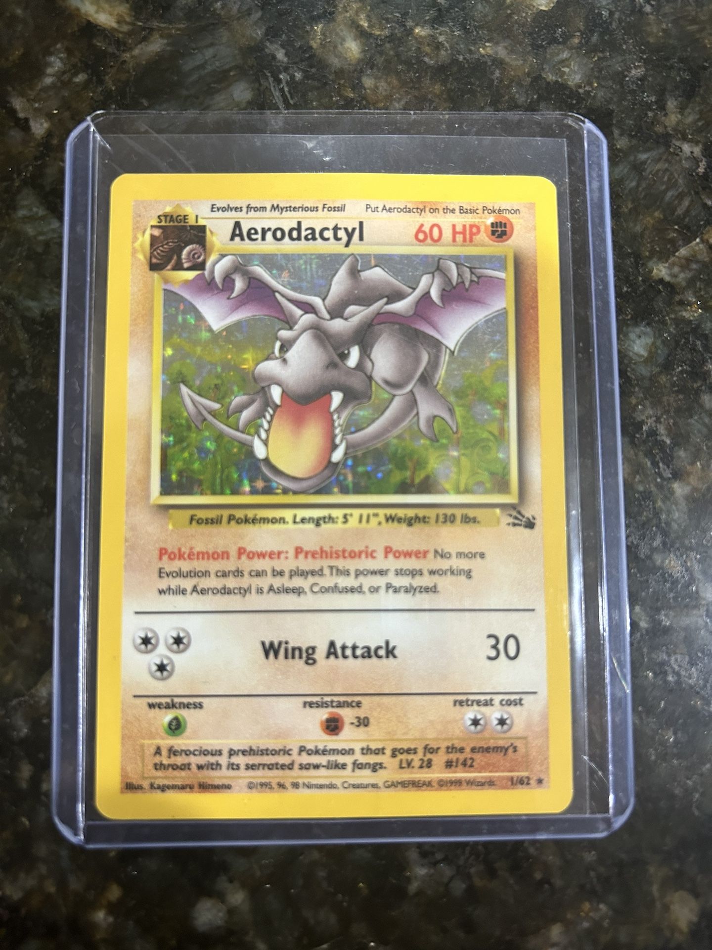  Pokemon - Aerodactyl (1) - Fossil - Holo : Toys & Games