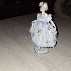 Vintage Aelteste Volkstedter Dresden Lace Porcelain Lady Figurine – Germany – 7.5"
Vintage Aelteste Volkstedter porcelain lace lady figurine. Made in