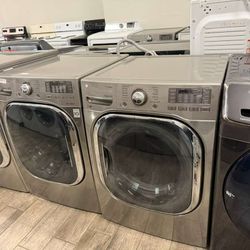 Lg washer and dryer set electric with warranty