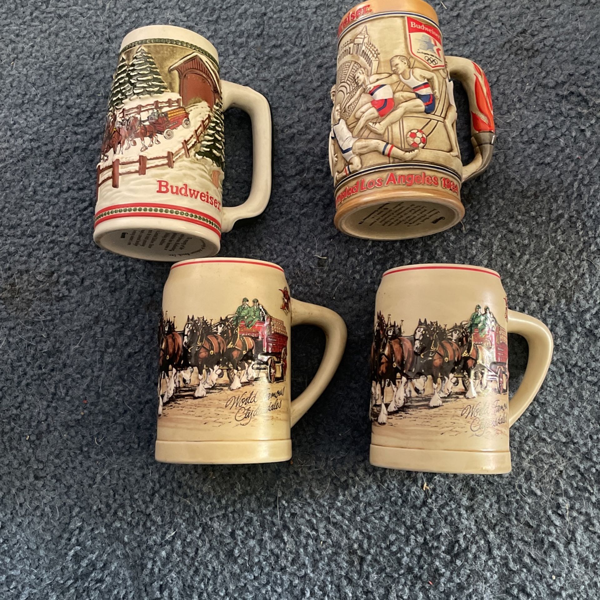 Budweiser Mugs Qty 4