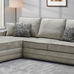 L Shape Sectional In Taupe Color 