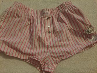Disney Marie Cat Pink Striped Pajama Shorts