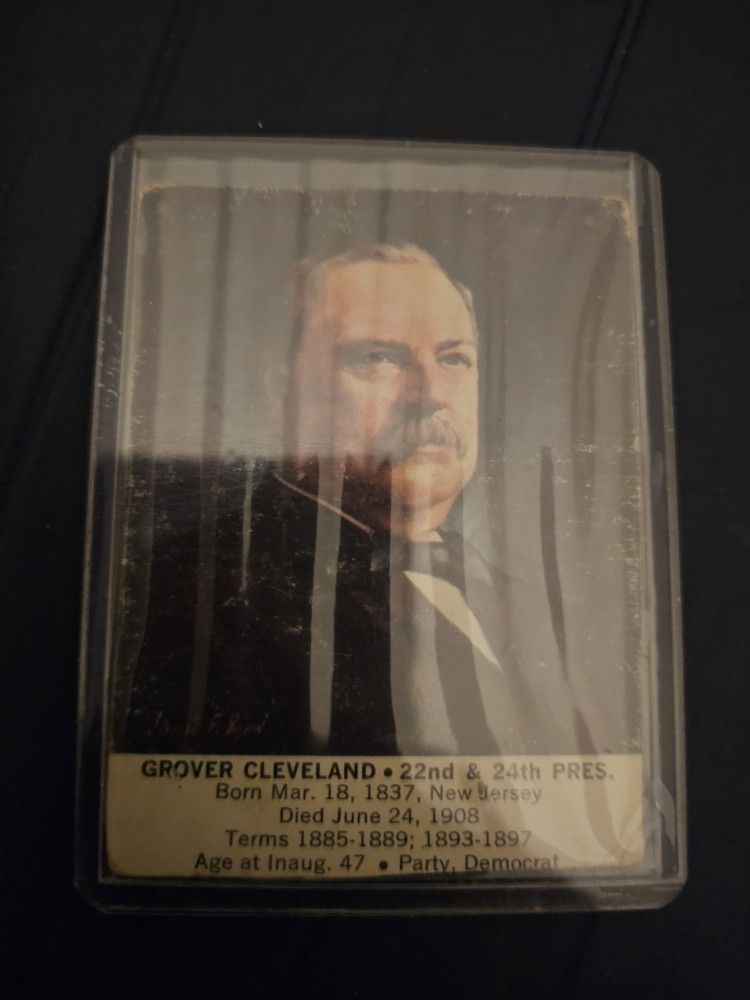 1964 GENERAL MILLS PRESIDENT PORTRAITS SINGLE TRADING CARD Grover Cleveland