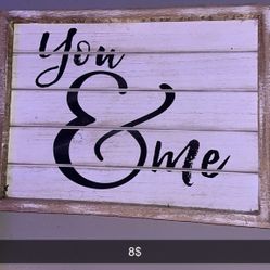 "you & me" wall picture 