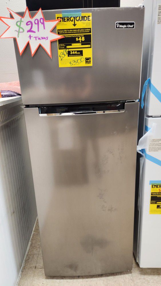 MAGIC CHEF,  New Mini Refrigerator 2 doors capacity 7.3 Cu.ft Stailess Steel  