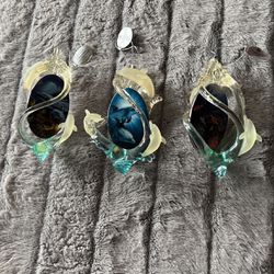 Bradford Exchange Glass Dolphin Ornaments